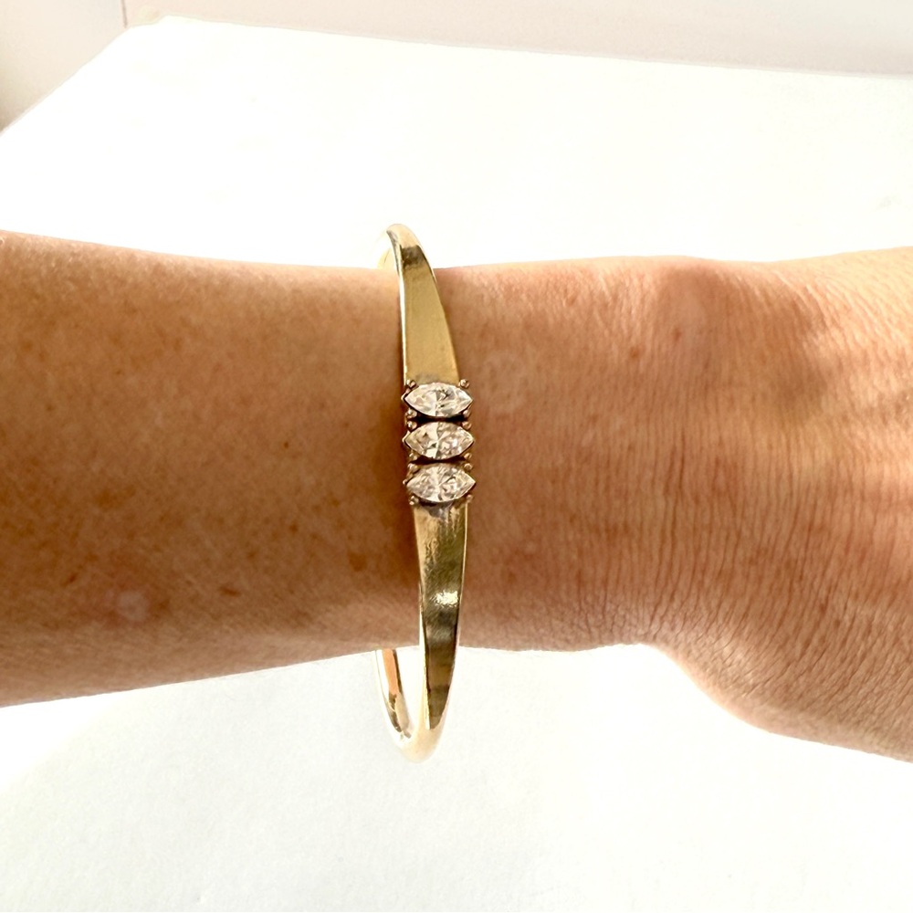 Lee Angel for NEIMAN MARCUS | NWT | Classic Gold Cuff With Marquis Crystals - Picture 7 of 8